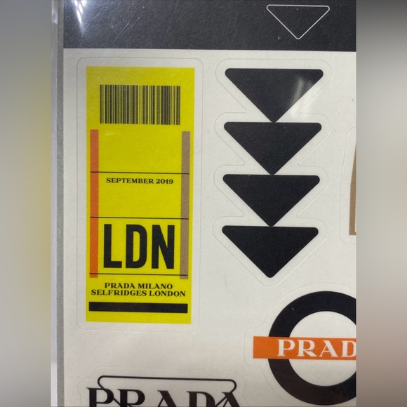 PRADA x TRAVELER’S COMPANY JAPAN SELFRIDGES London STICKER SHEET NEW RARE! - Picture 2 of 8